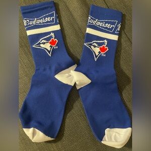 New - Toronto Blue Jays Budweiser Socks